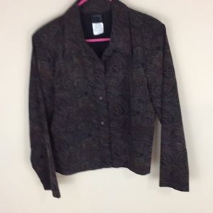 Vintage Studio Paisley Print Corduroy Jacket Blazer Size Large